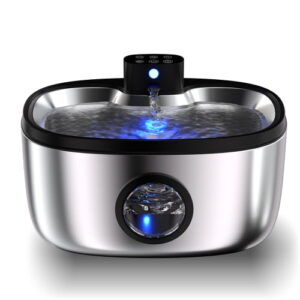 5L Wireless Stainless Steel Cat Water Fountain - Auto Sensor & UVC Sterilization